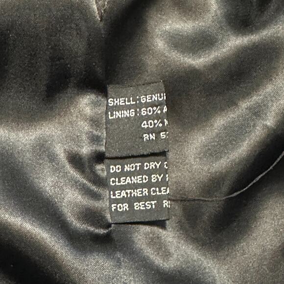 Vintage I.O.U. Leather Collection Black Trench Coat Women's Sz S Belted Duster - Picture 14 of 15